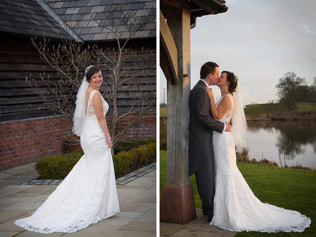The bride wore a simply stunning lace bridal gown with a diamante tiara and veil